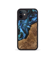 iPhone 12 mini Wood Phone Case - Lila (Blue, 741945)