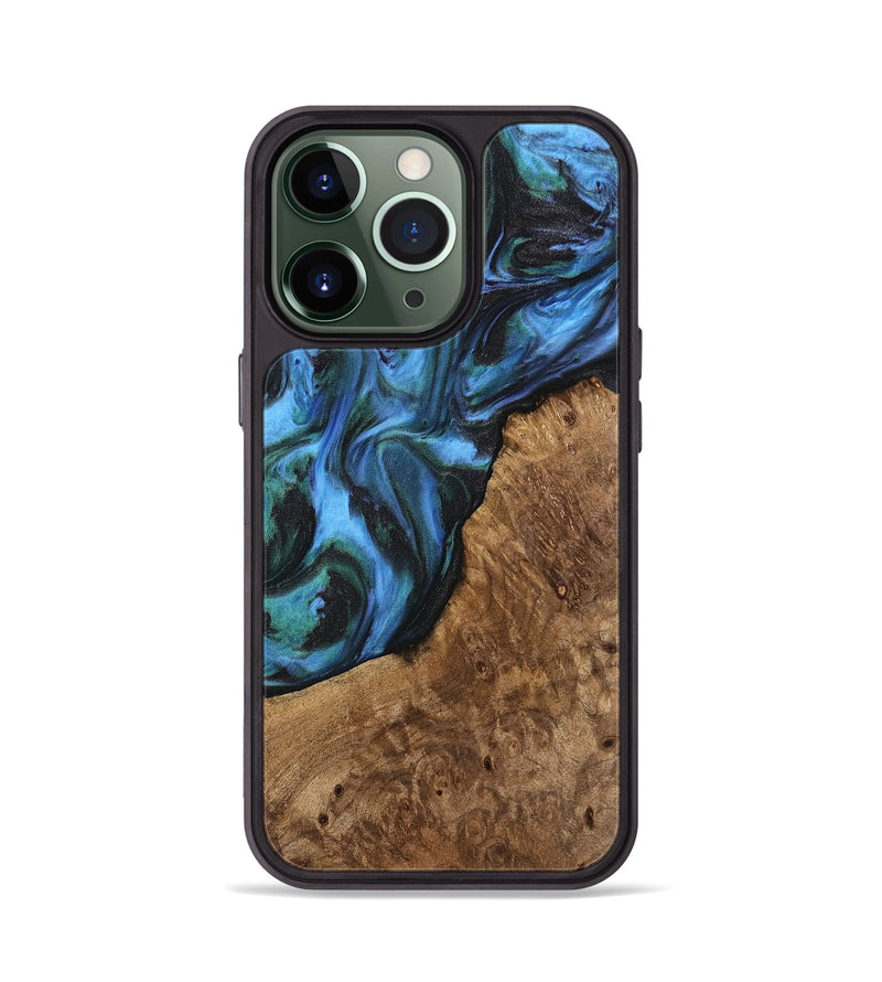 iPhone 13 Pro Wood Phone Case - Lila (Blue, 741945)