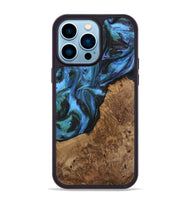 iPhone 14 Pro Max Wood Phone Case - Lila (Blue, 741945)