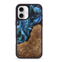 iPhone 16 Plus Wood Phone Case - Lila (Blue, 741945)