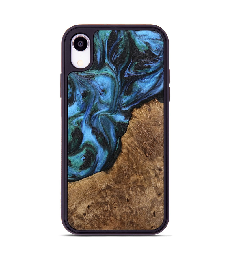 iPhone Xr Wood Phone Case - Lila (Blue, 741945)