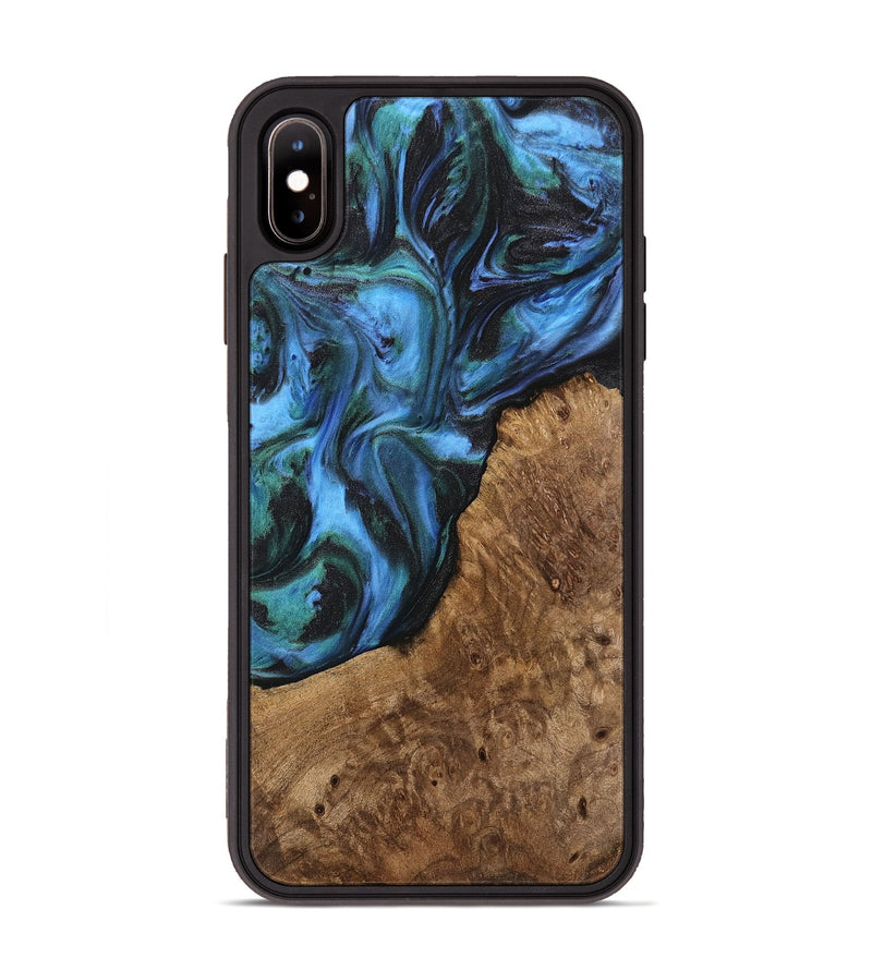 iPhone Xs Max Wood Phone Case - Lila (Blue, 741945)