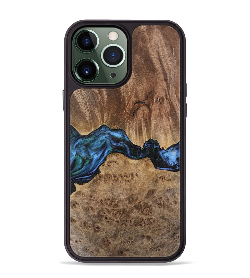 iPhone 13 Pro Max Wood Phone Case - Wilburn (Blue, 741946)