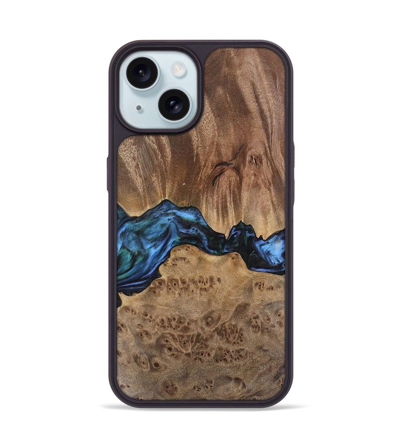 iPhone 15 Wood Phone Case - Wilburn (Blue, 741946)