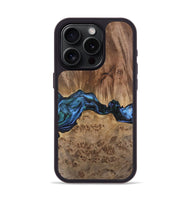 iPhone 15 Pro Wood Phone Case - Wilburn (Blue, 741946)