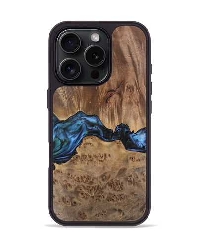 iPhone 16 Pro Wood Phone Case - Wilburn (Blue, 741946)