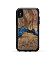 iPhone Xs Wood Phone Case - Wilburn (Blue, 741946)