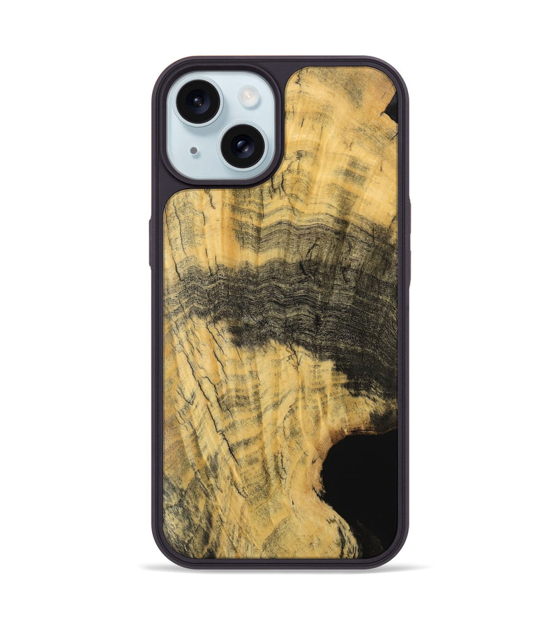 iPhone 15 Wood Phone Case - Mindy (Wood Burl, 741965)