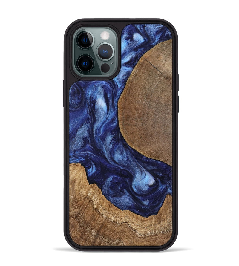 iPhone 12 Pro Max Wood Phone Case - Amado (Blue, 741972)