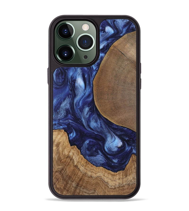 iPhone 13 Pro Max Wood Phone Case - Amado (Blue, 741972)