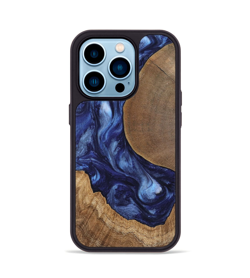 iPhone 14 Pro Wood Phone Case - Amado (Blue, 741972)