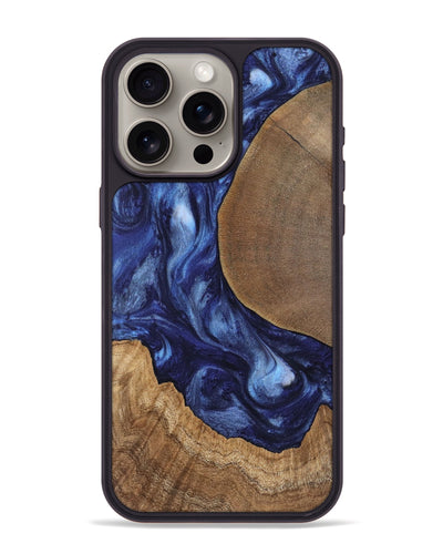 iPhone 15 Pro Max Wood Phone Case - Amado (Blue, 741972)