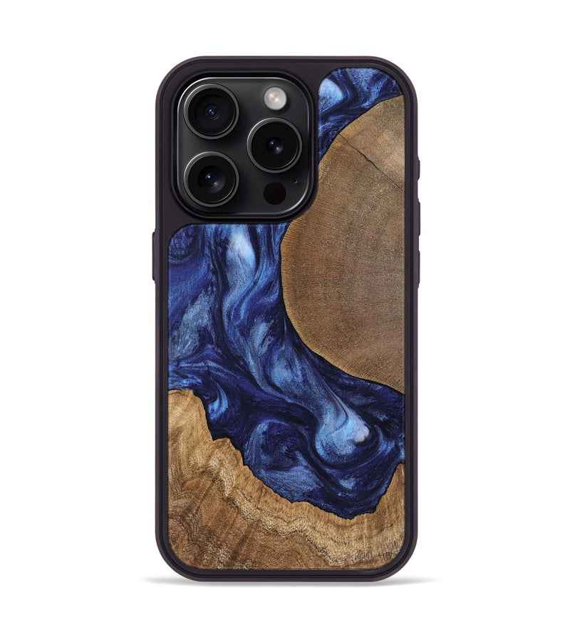 iPhone 15 Pro Wood Phone Case - Amado (Blue, 741972)