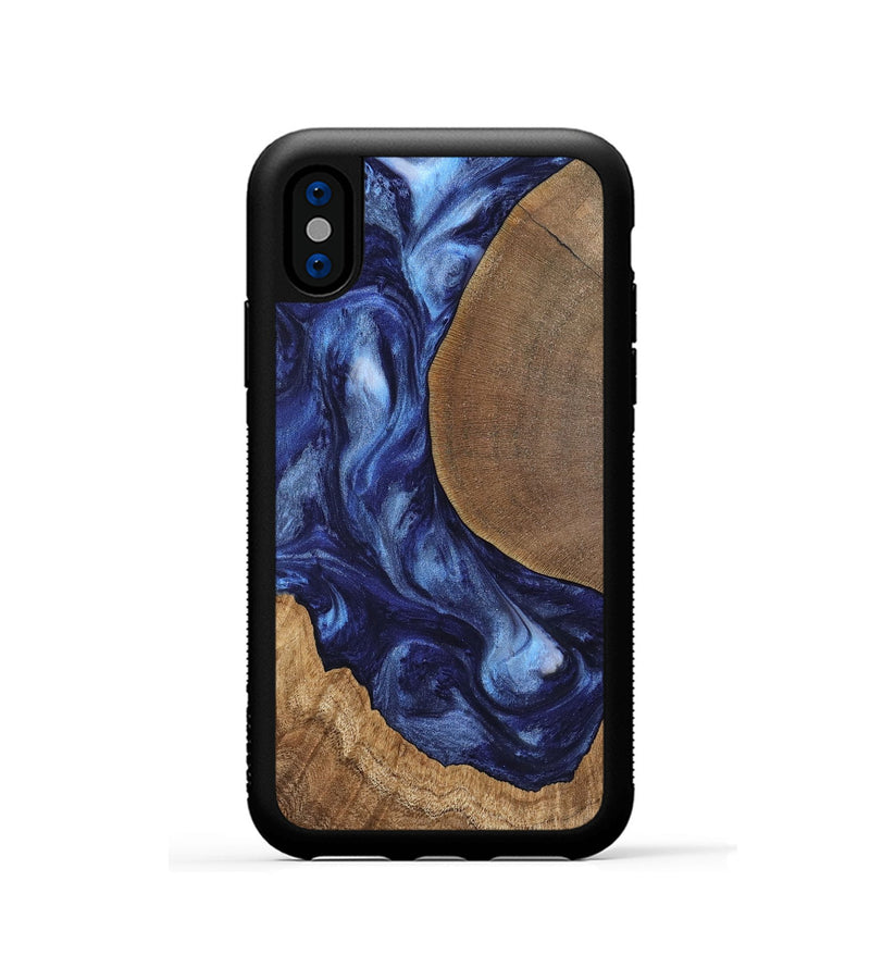 iPhone Xs Wood Phone Case - Amado (Blue, 741972)