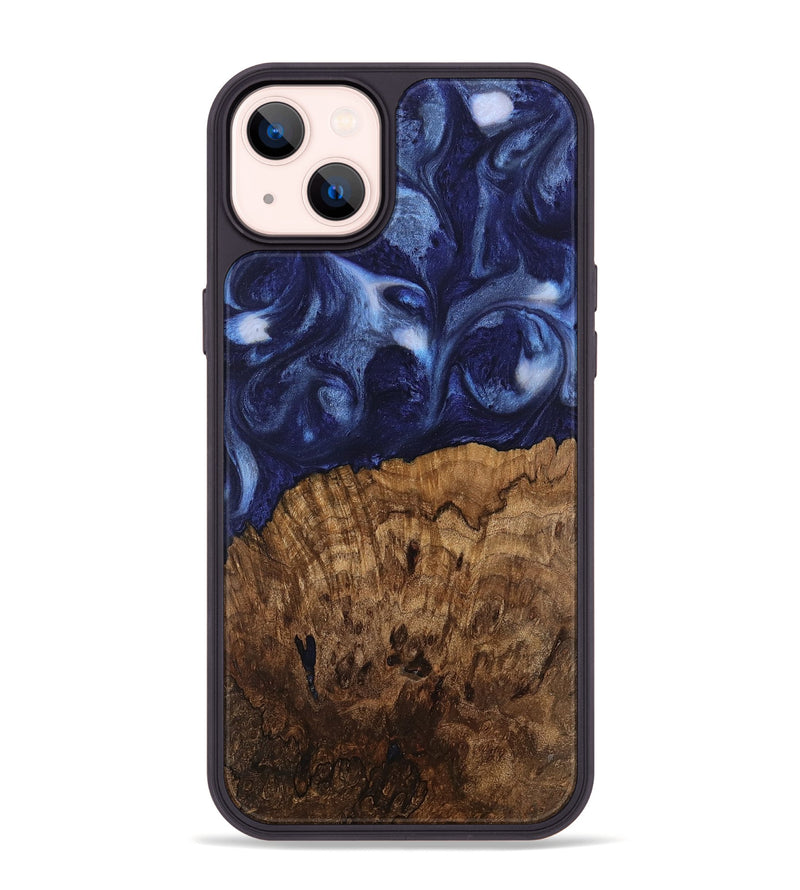 iPhone 14 Plus Wood Phone Case - Gretel (Blue, 741973)