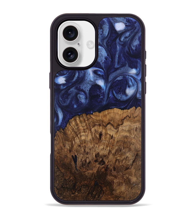 iPhone 16 Plus Wood Phone Case - Gretel (Blue, 741973)