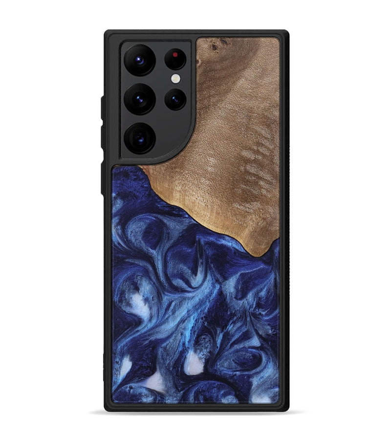 Galaxy S22 Ultra Wood Phone Case - Kouji (Blue, 741974)