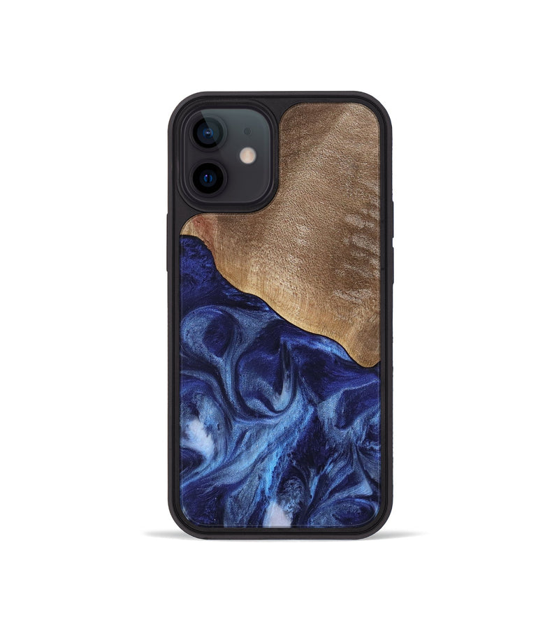 iPhone 12 mini Wood Phone Case - Kouji (Blue, 741974)