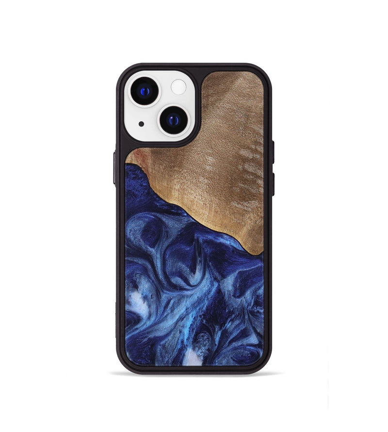 iPhone 13 mini Wood Phone Case - Kouji (Blue, 741974)