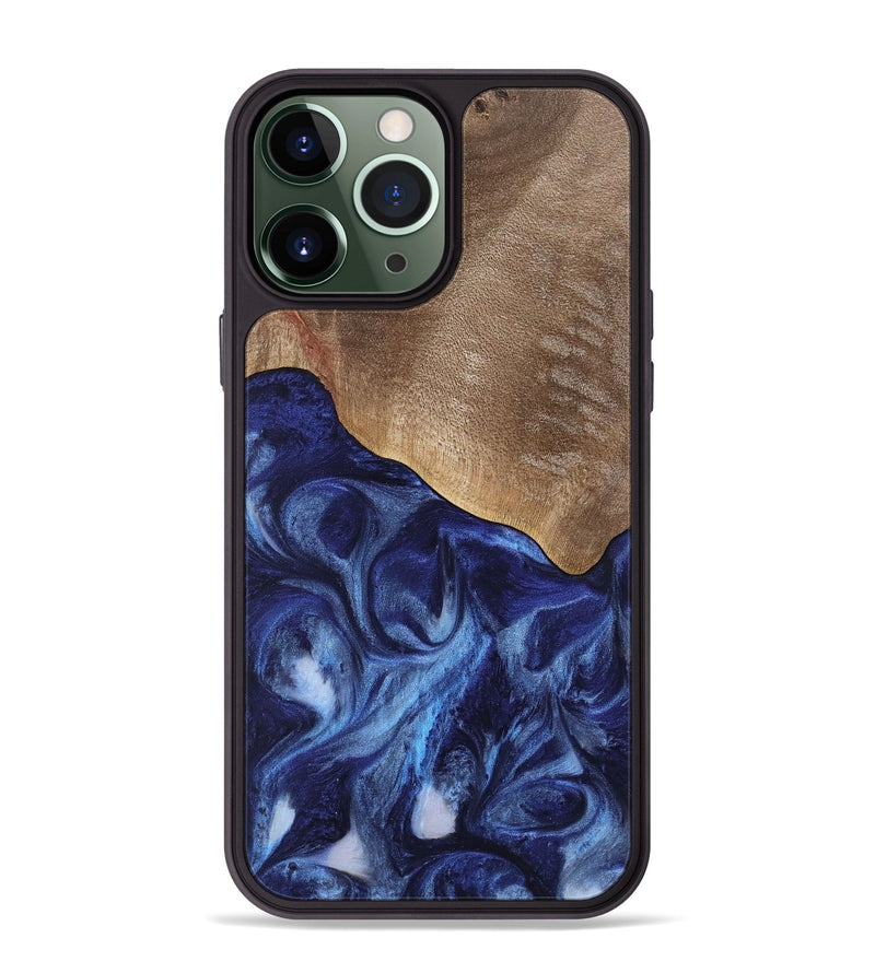 iPhone 13 Pro Max Wood Phone Case - Kouji (Blue, 741974)