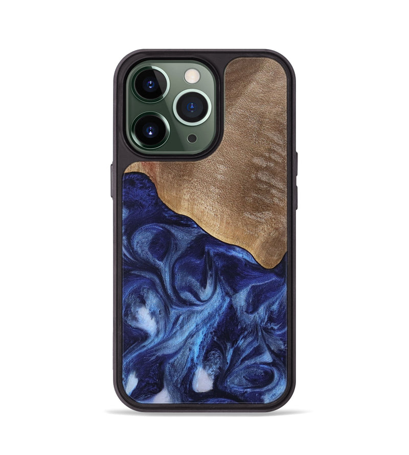 iPhone 13 Pro Wood Phone Case - Kouji (Blue, 741974)