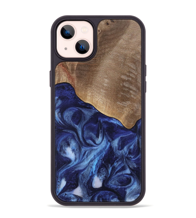 iPhone 14 Plus Wood Phone Case - Kouji (Blue, 741974)