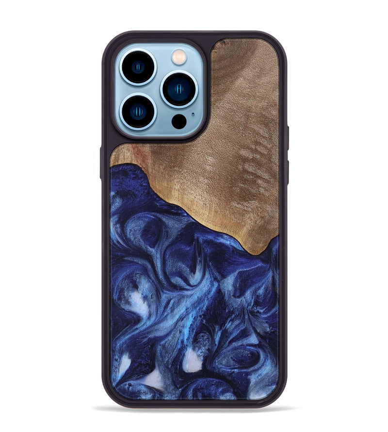 iPhone 14 Pro Max Wood Phone Case - Kouji (Blue, 741974)