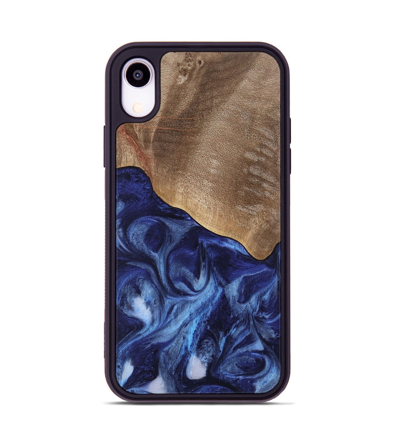 iPhone Xr Wood Phone Case - Kouji (Blue, 741974)