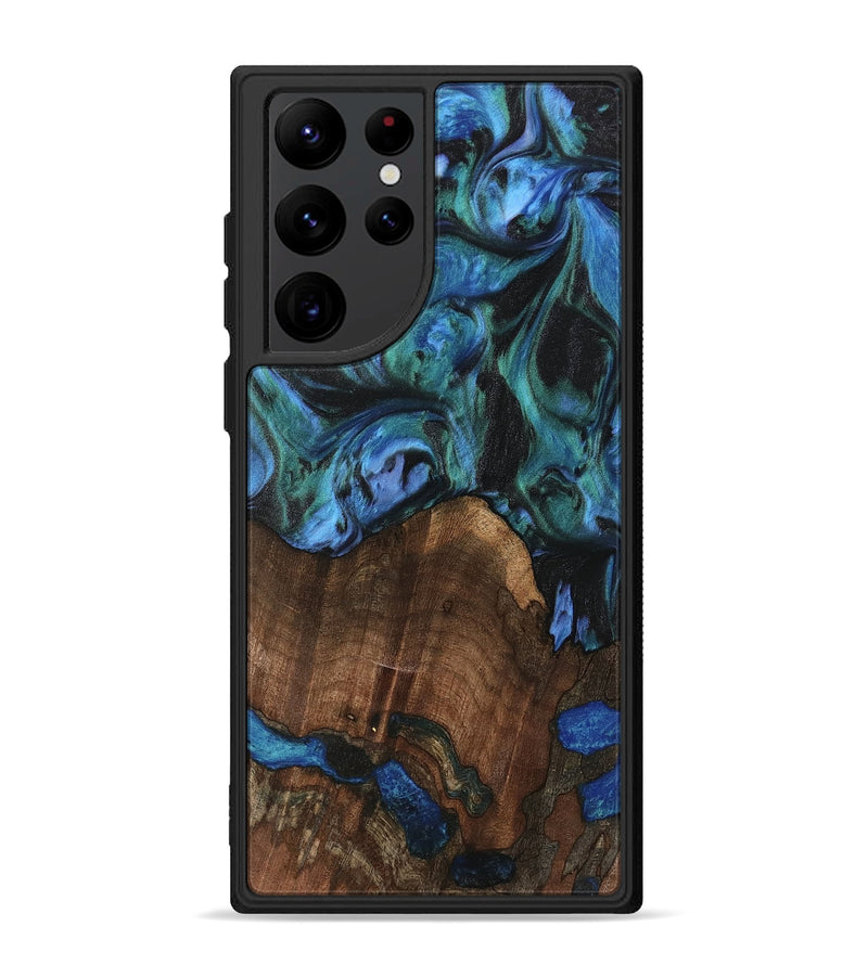 Galaxy S22 Ultra Wood Phone Case - Brynn (Blue, 741975)