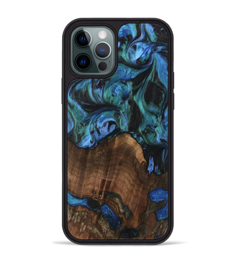 iPhone 12 Pro Max Wood Phone Case - Brynn (Blue, 741975)