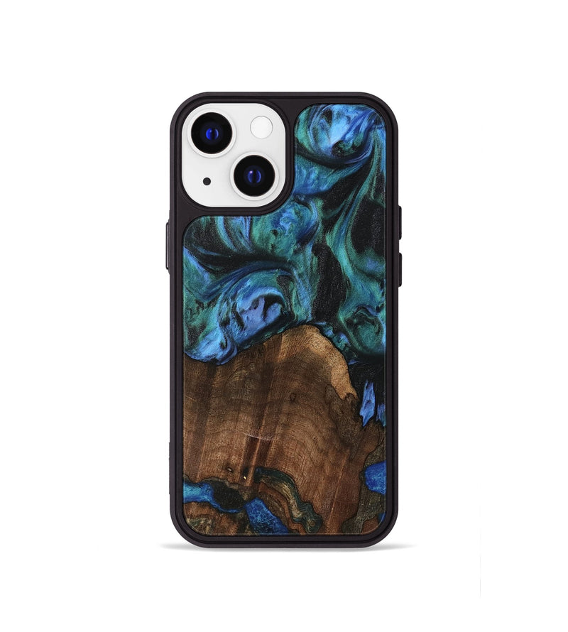 iPhone 13 mini Wood Phone Case - Brynn (Blue, 741975)