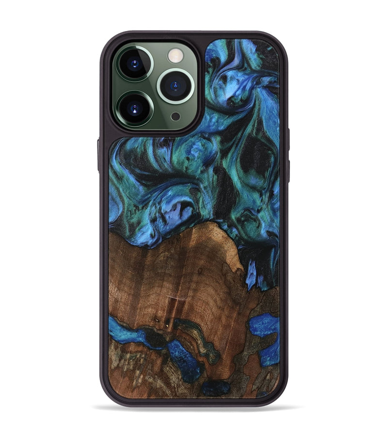 iPhone 13 Pro Max Wood Phone Case - Brynn (Blue, 741975)