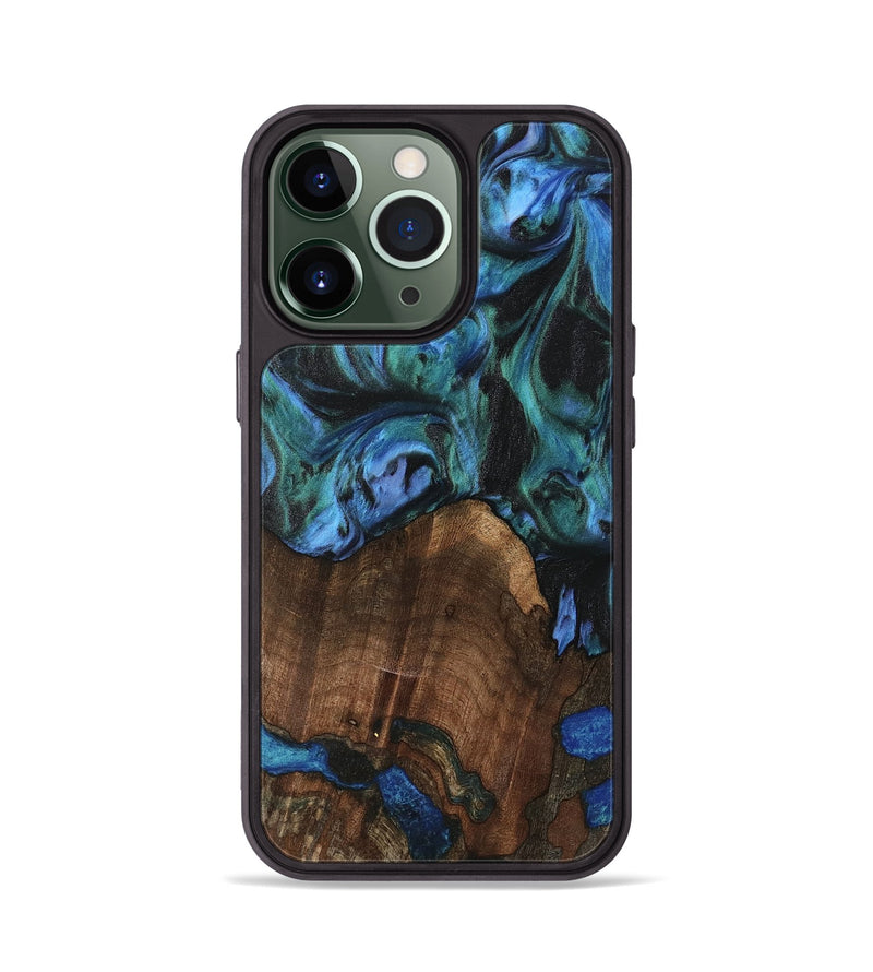 iPhone 13 Pro Wood Phone Case - Brynn (Blue, 741975)