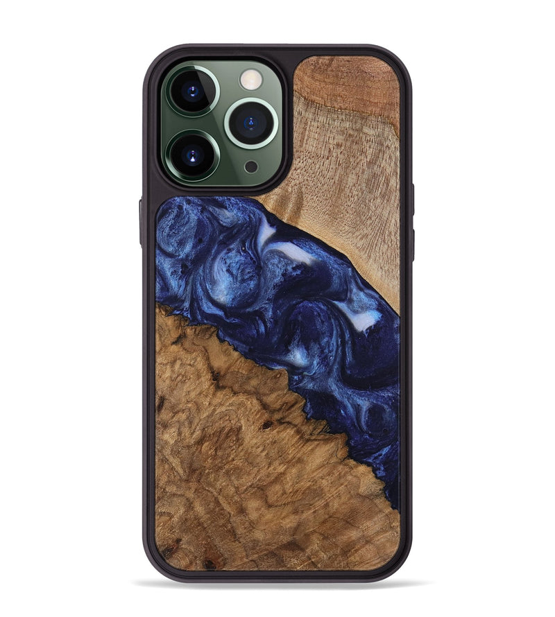 iPhone 13 Pro Max Wood Phone Case - Thea (Blue, 741977)