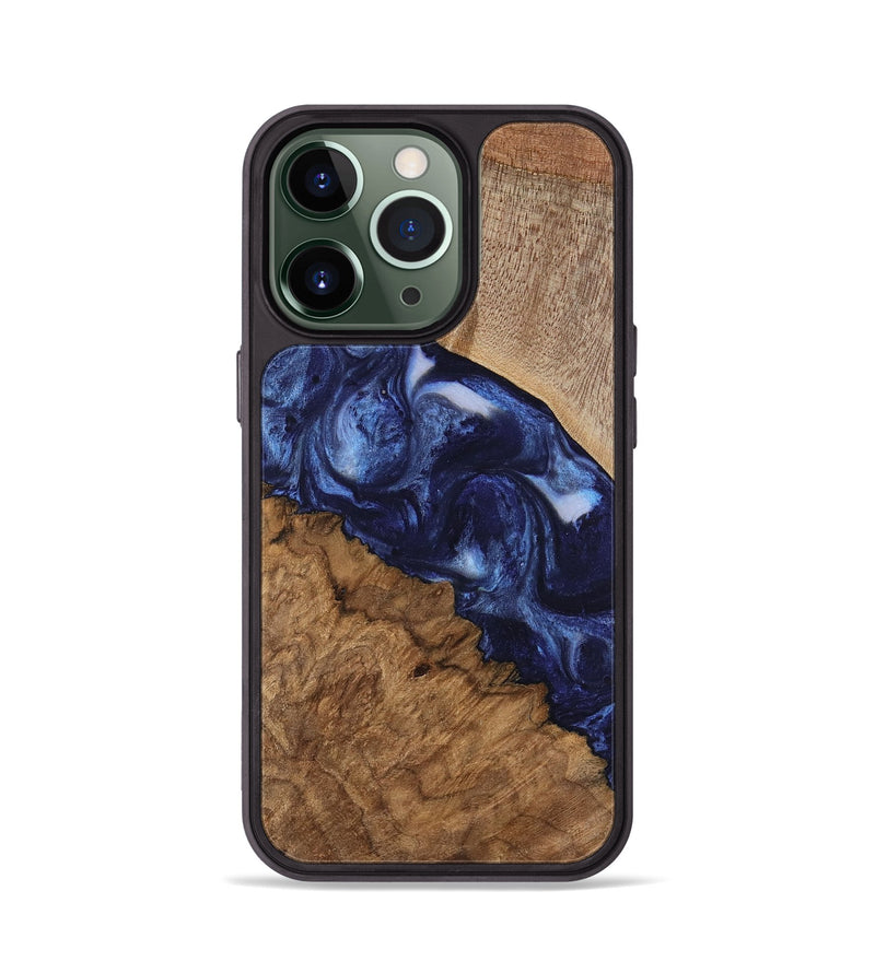 iPhone 13 Pro Wood Phone Case - Thea (Blue, 741977)