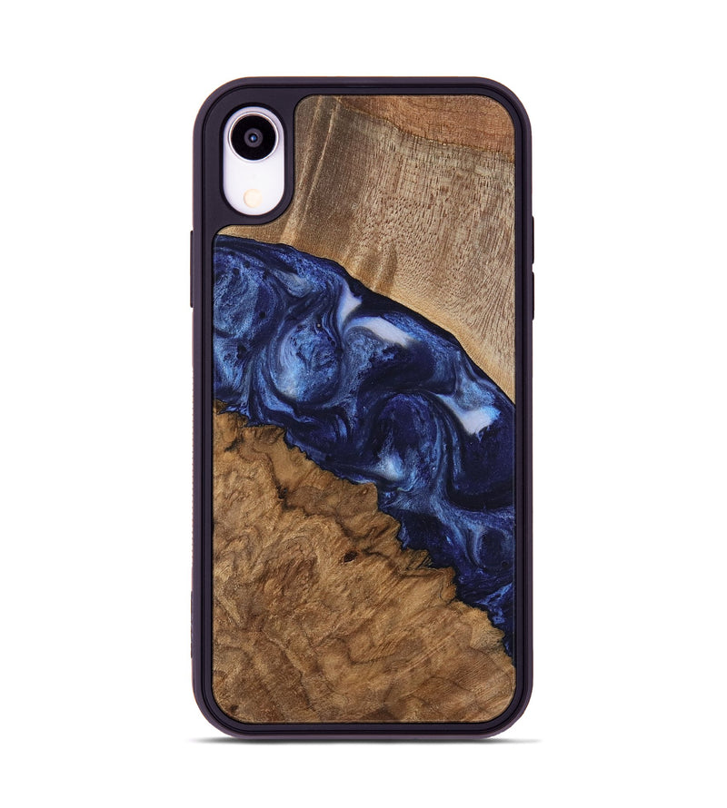 iPhone Xr Wood Phone Case - Thea (Blue, 741977)