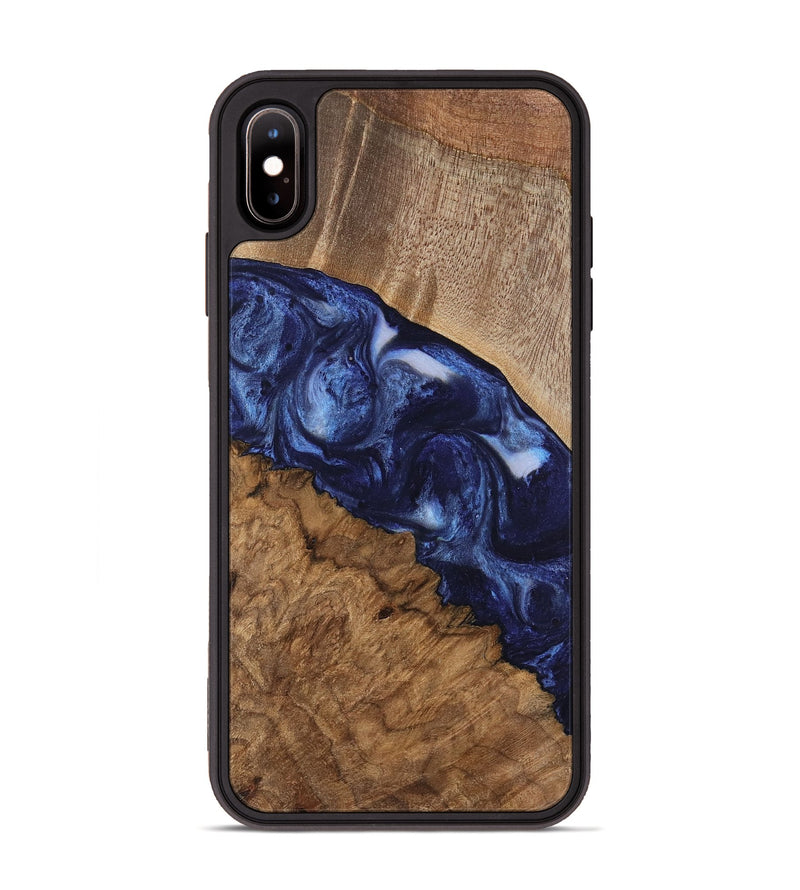 iPhone Xs Max Wood Phone Case - Thea (Blue, 741977)