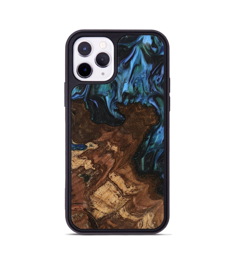 iPhone 11 Pro Wood Phone Case - Paulien (Blue, 741978)