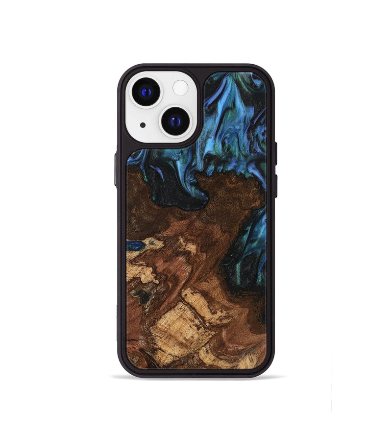 iPhone 13 mini Wood Phone Case - Paulien (Blue, 741978)