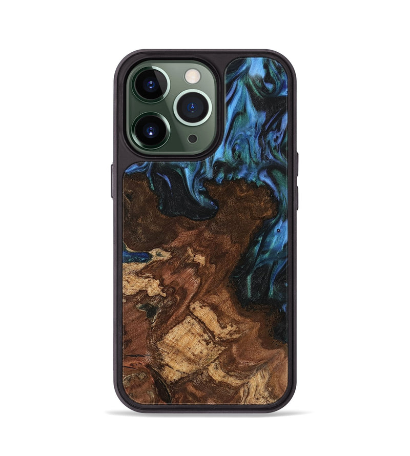 iPhone 13 Pro Wood Phone Case - Paulien (Blue, 741978)