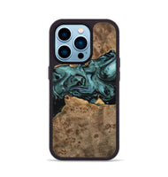 iPhone 14 Pro Wood Phone Case - Kyrstin (Green, 741979)