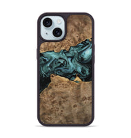 iPhone 15 Wood Phone Case - Kyrstin (Green, 741979)