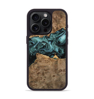 iPhone 15 Pro Wood Phone Case - Kyrstin (Green, 741979)