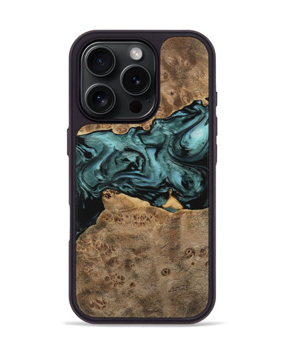 iPhone 16 Pro Wood Phone Case - Kyrstin (Green, 741979)