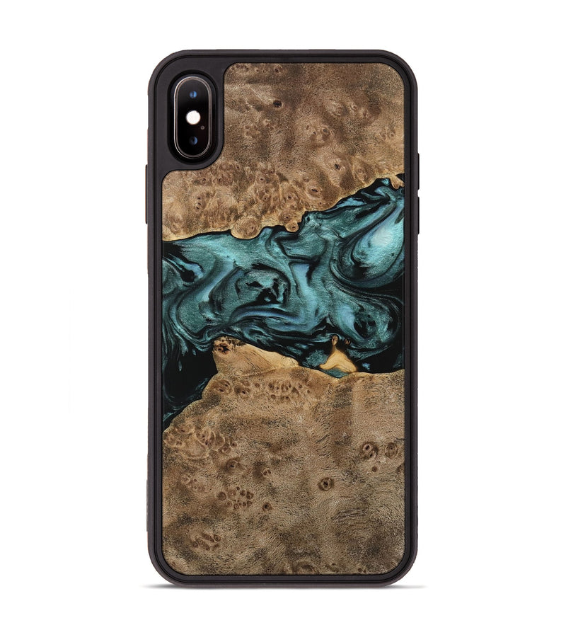 iPhone Xs Max Wood Phone Case - Kyrstin (Green, 741979)