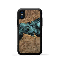 iPhone Xs Wood Phone Case - Kyrstin (Green, 741979)