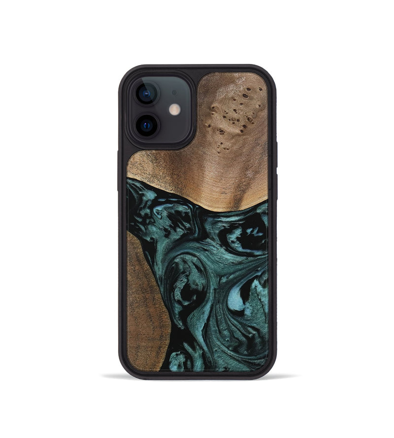 iPhone 12 mini Wood Phone Case - Elba (Green, 741980)