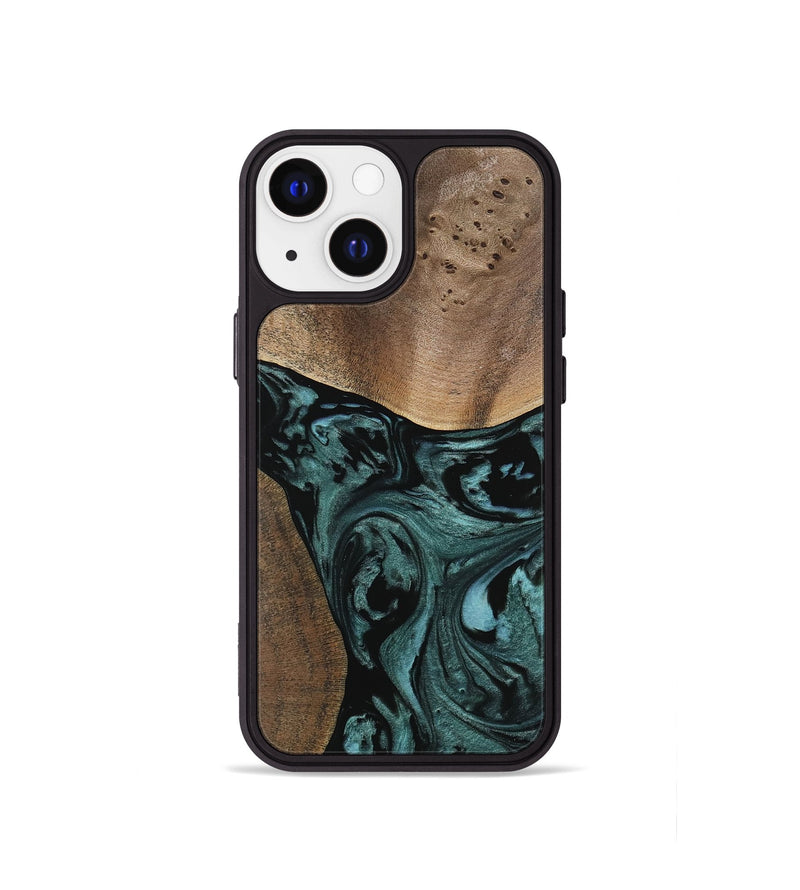 iPhone 13 mini Wood Phone Case - Elba (Green, 741980)