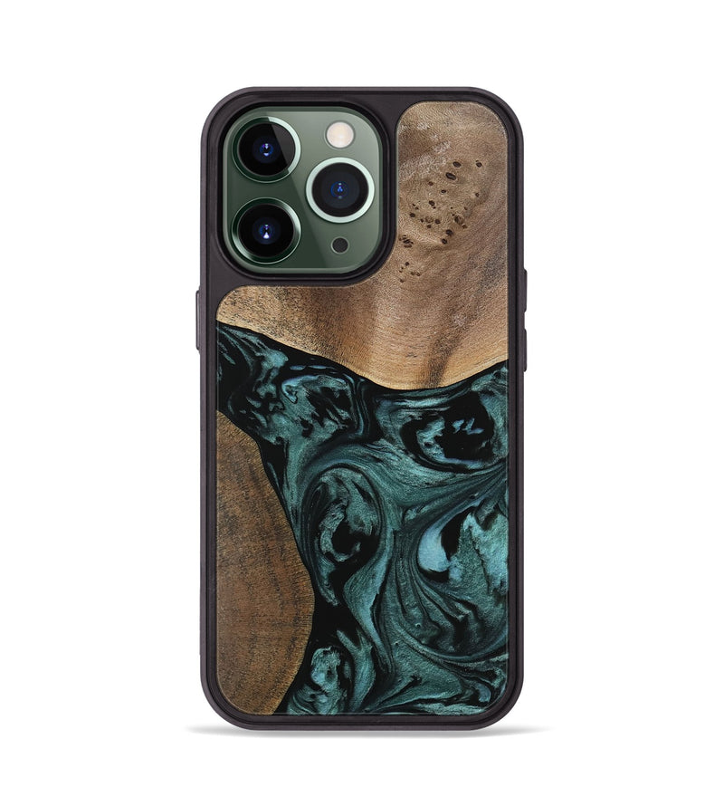 iPhone 13 Pro Wood Phone Case - Elba (Green, 741980)