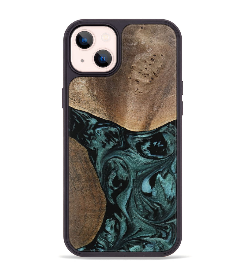 iPhone 14 Plus Wood Phone Case - Elba (Green, 741980)